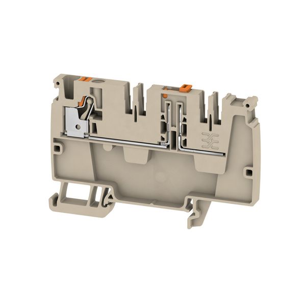 Feed-through terminal block, PUSH IN, 4 mm², 250 V, 20 A, Number of co image 1