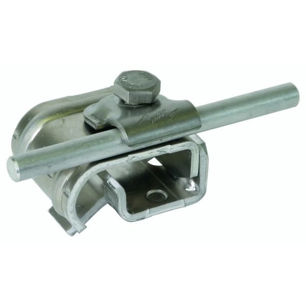 Gutter clamp Al f. bead 16-22mm with clamping frame f. Rd 8-10mm image 1