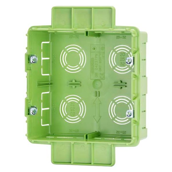 HIGH CAPACITY BOX FOR DOMESTIC - BIG BOX - FOR LIGHTWEIGHT WALL - HALOGEN FREE - 8 GANG (4+4) - 131X129X53 image 2