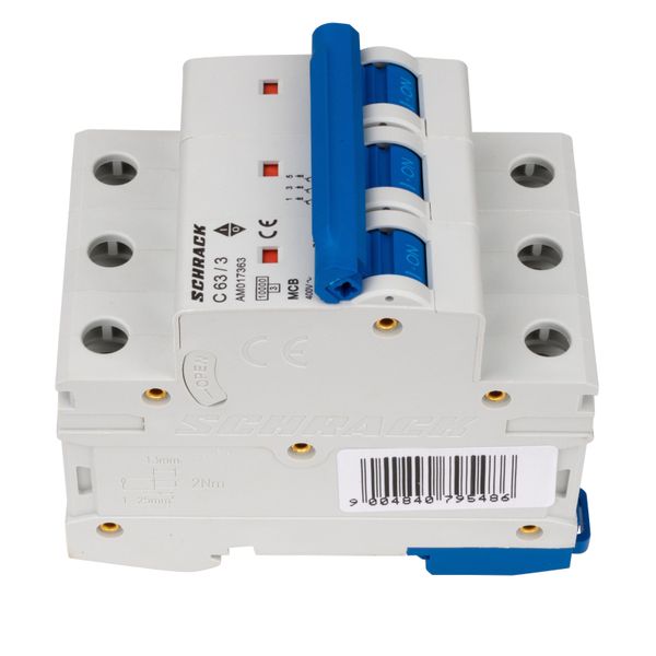 Miniature Circuit Breaker (MCB) AMPARO 10kA, C 63A, 3-pole image 5