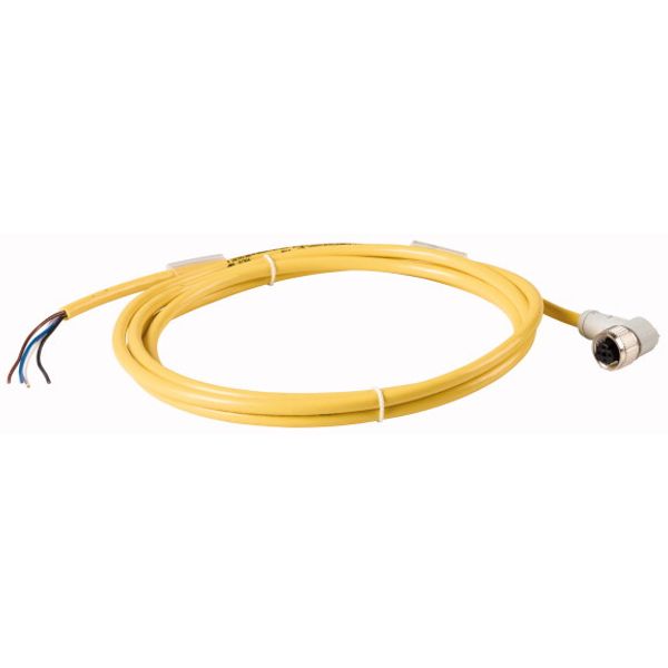 Connection cable, 4p, DC current, coupling m12 angled, open end, L=2m image 1