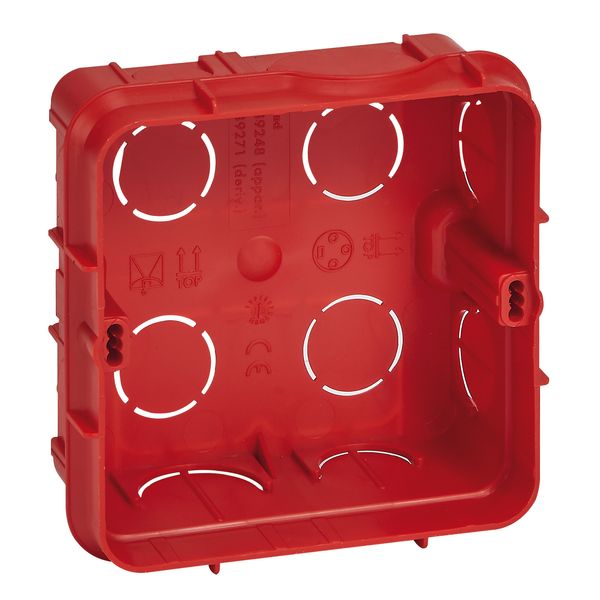 Junction box Batibox - with cover and screws - 85x85x40 mm - for masonry image 3