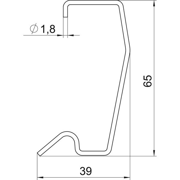 SP3 Clamp for fixing bracket BKN 65x39x1,8 image 2