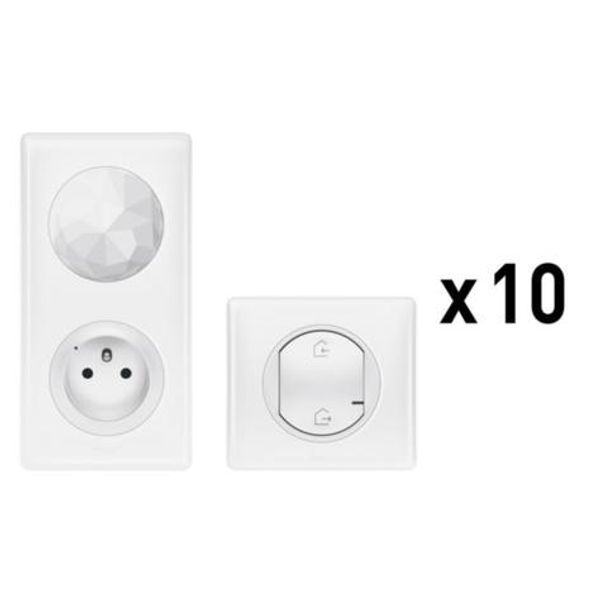 Set of 10 Starter packs for connected installation, white, Céliane With Netatmo image 1