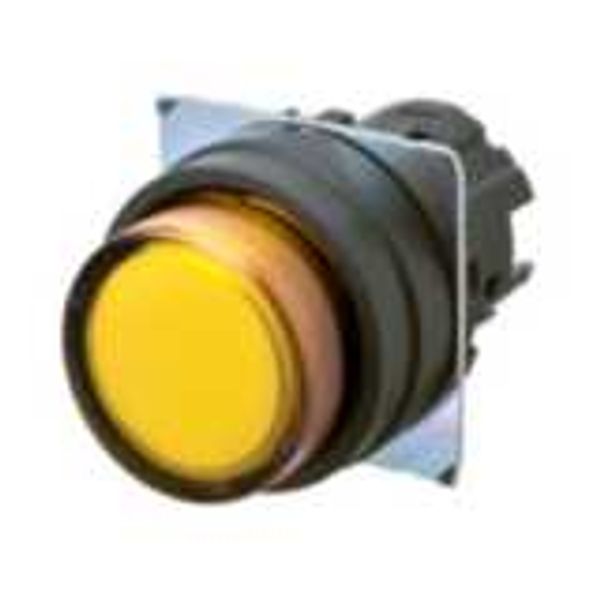 Pushbutton A22NZ 22 dia., bezel plastic, projected, momentary, cap col image 3