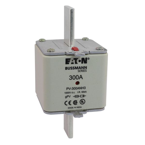 Fuse-link, high speed, 300 A, DC 1000 V, NH3, gPV, UL PV, UL, IEC, dual indicator image 27