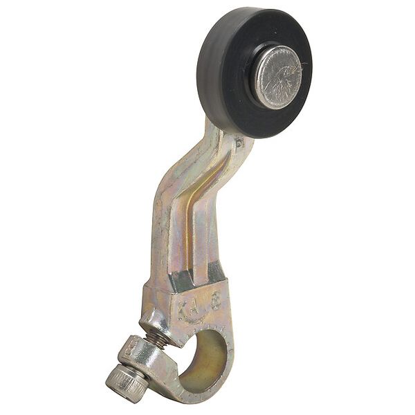 Limit switch lever, 9007, 9007C zinc, fixed length, offset nylon roller image 1