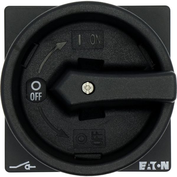 Main switch, T5B, 63 A, flush mounting, 3 contact unit(s), 6 pole, STOP function, With black rotary handle and locking ring, Lockable in the 0 (Off) p image 35