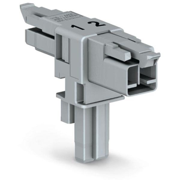 T-distribution connector 2-pole Cod. B gray image 2