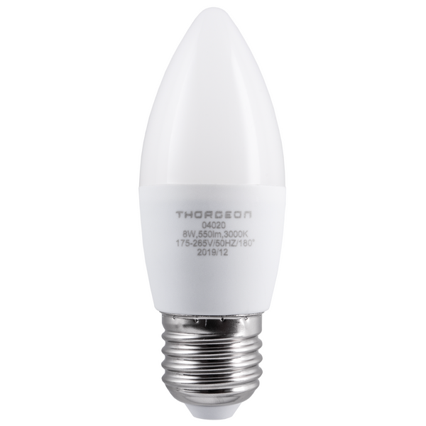 LED Light bulb 8W E27 B35 3000K 550lm THORGEON image 1