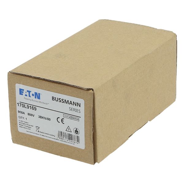 Fuse-link, high speed, 900 A, AC 800 V, Size 3, 76 x 92 x 83 mm, aR, IEC, single indicator image 17