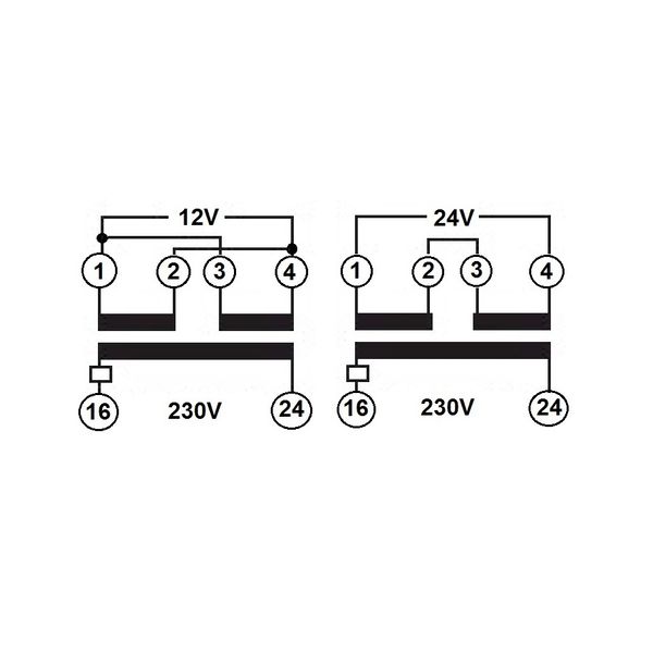 Modular DIN-rail-transformer, 63VA/12-24V image 3