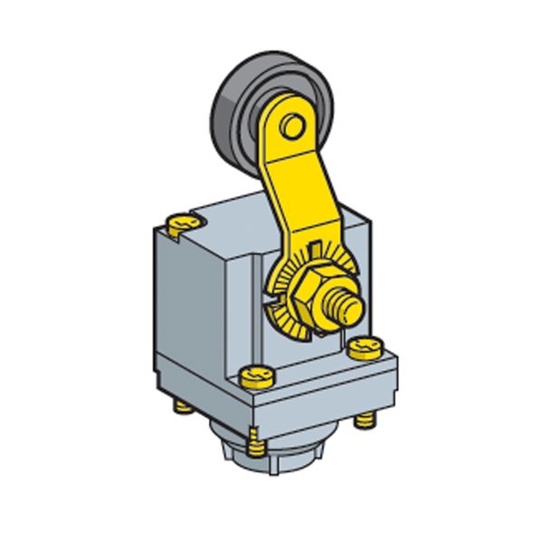 Limit switch head, Limit switches XC Standard, ZCKD, thermoplastic roller lever image 1