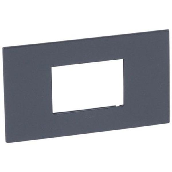 Plate Arteor - British std - square - 3 modules - graphite image 1