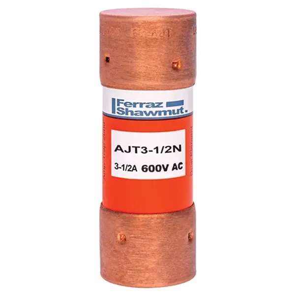 Fuse AJT - Class J - Time-delay 600VAC 500VDC 3.5A Ferrule image 1