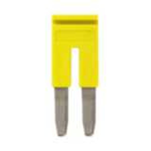 Cross bar for terminal blocks 16 mm² screw models, 2 poles, Yellow col image 2