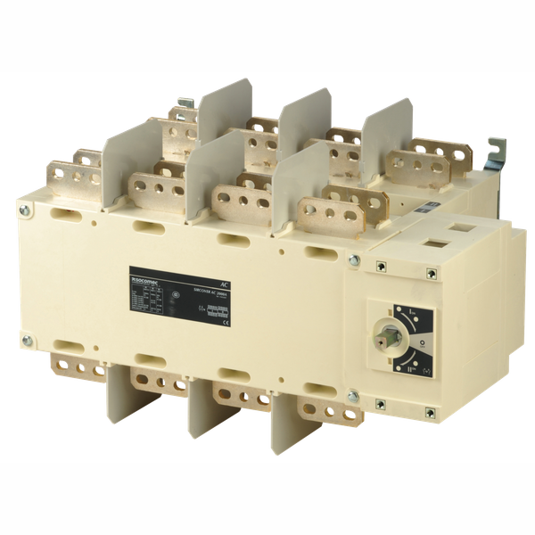 Manually operated transfer switch body SIRCOVER I-0-II 4P 2000A image 1
