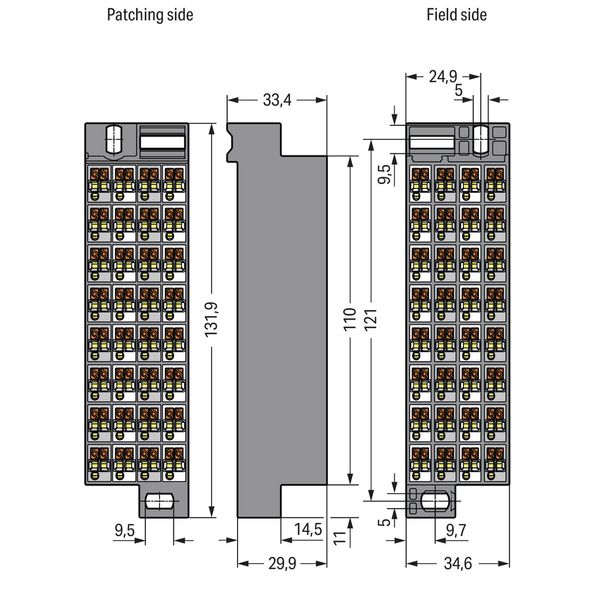 Matrix patchboard 32-pole plain dark gray image 3