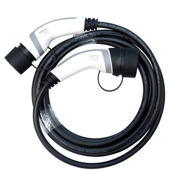 Charging cable type2 to type2, 20A 3-phase, 5m long with bag image 1