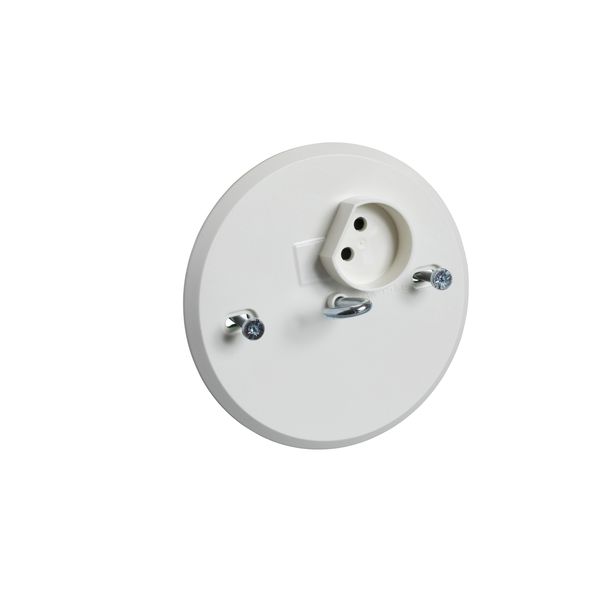 Luminaire outlet for ceiling flush 2P 6A 250V polar white image 2