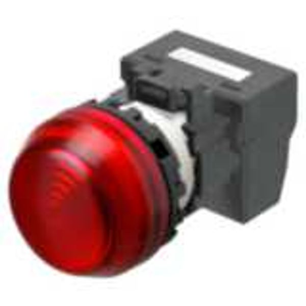 M22N Indicator, Plastic semi-spherical, Red, Red, 24 V, push-in termin image 2
