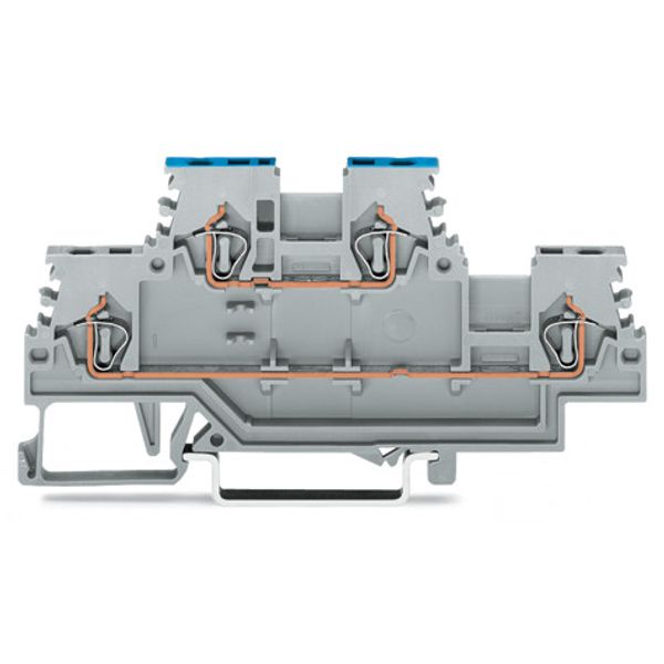 Double-deck terminal block Through/through terminal block L/N gray image 2