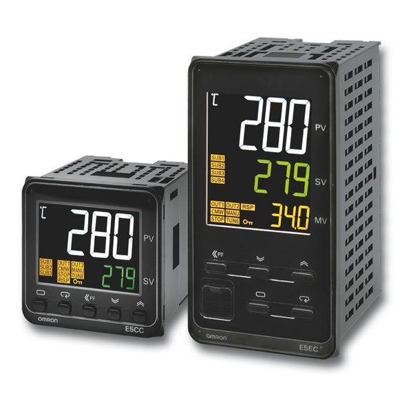 Temp. controller, PRO, 1/8 DIN (96x48mm),2 x 12 VDC pulse OUT,4 AUX,EV image 3