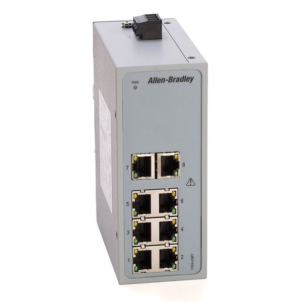 Switch, Unmanaged, 8 Ports, RJ45 Copper, AC or DC image 1