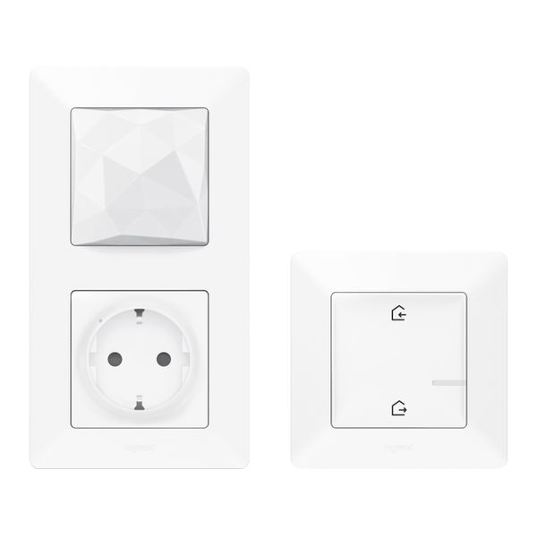 CONNECTED STARTER PACK MASTER SWITCH HOME/AWAY+GATEWAY OUTLET SCH VALENA LIFE WH image 1
