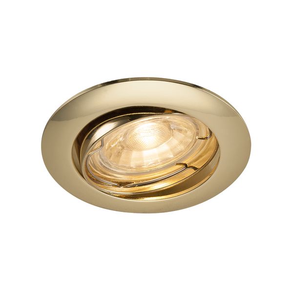 PIKA QPAR51,Recessed ceiling luminaire,adjustable,brass,50W image 1