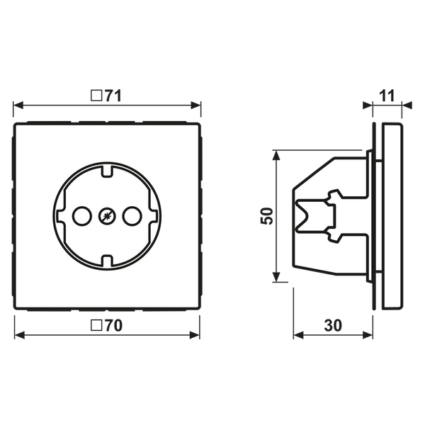 Socket outlet Schuko socket image 5
