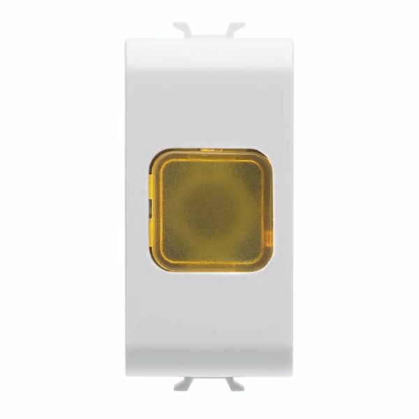 SINGLE INDICATOR LAMP - AMBER - 1 MODULE - GLOSSY WHITE - CHORUSMART image 2