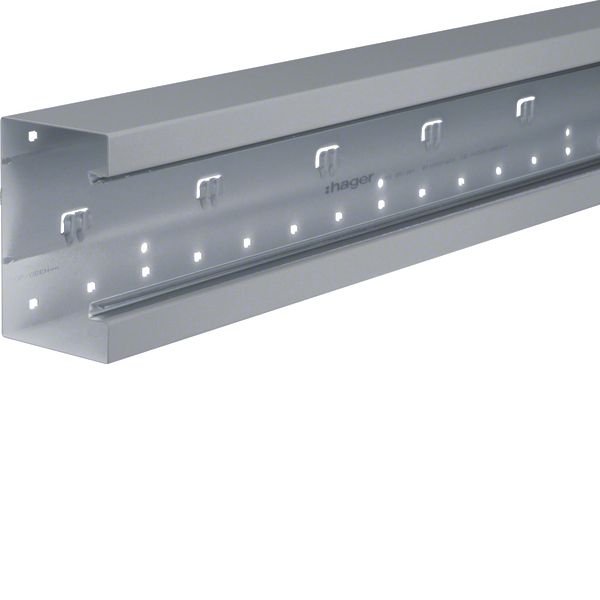 Wall trunking base front mounted BRS 85x130mm lid 80mm of sheet steel  image 1