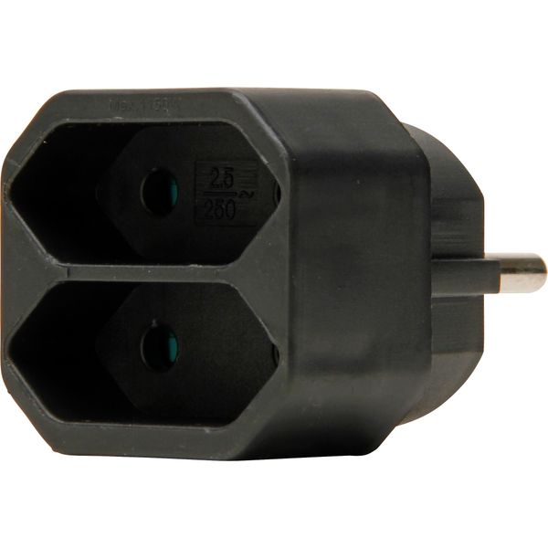 2way Euro-Adapter, anthracite image 1