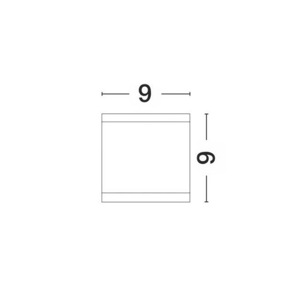 Dark Gray Die-Casting Aluminium & Glass Diffuser LED GU10 1x7 Watt IP54 220-240 Volt Bulb Excluded D: 9 H: 9 cm image 1