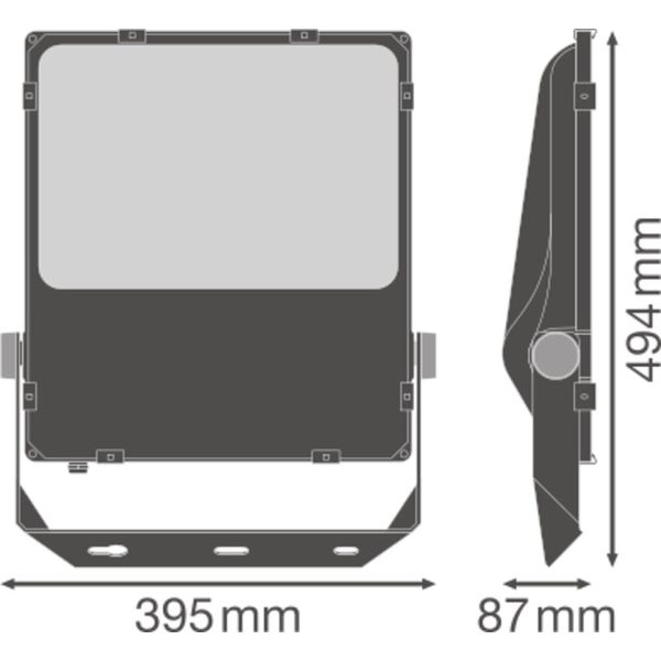 FLOODLIGHT PERFORMANCE ASYM 55x110 200 W 3000 K BK image 15