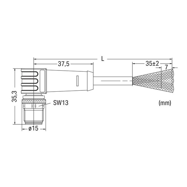 Sensor/Actuator cable M12B socket straight 8-pole image 3