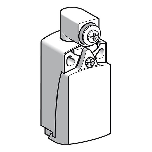 Limit switch, Limit switches XC Standard, XCKD, with rotary head w/o operating lever, 1NC+1 NO, slow, Pg11 image 1