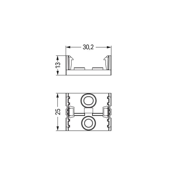 Mounting plate 5-pole for distribution connectors black image 6