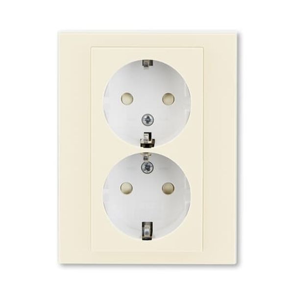 5522H-C03457 17 Outlet double Schuko shuttered ; 5522H-C03457 17 image 1