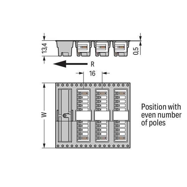 THR male header 1.0 x 1.0 mm solder pin angled black image 3