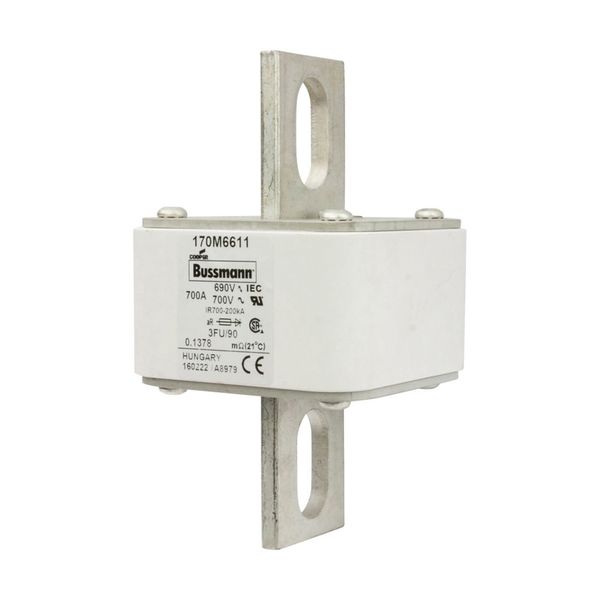 Fuse-link, high speed, 700 A, AC 690 V, size 3, 76 x 92 x 135 mm, aR, IEC, UL image 9