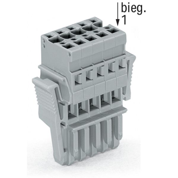 1-conductor female connector CAGE CLAMP® 4 mm² gray image 3