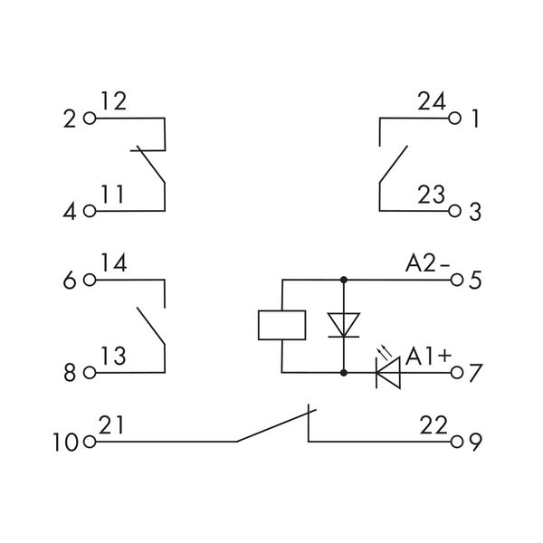 Relay module Nominal input voltage: 24 VDC 2 break and 2 make contacts image 7
