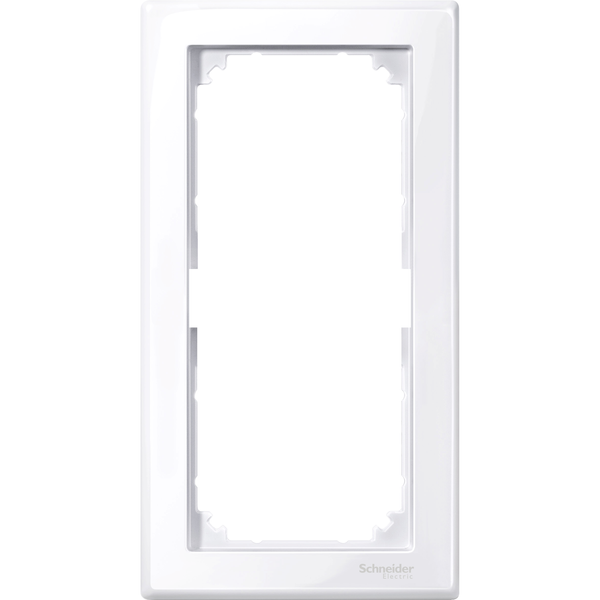 M-Smart frame, 2-gang without central bridge piece, active white, glossy image 3