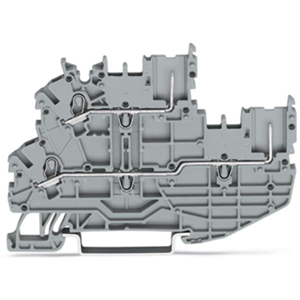 1-conductor/1-pin double deck receptacle terminal block Through/throug image 1