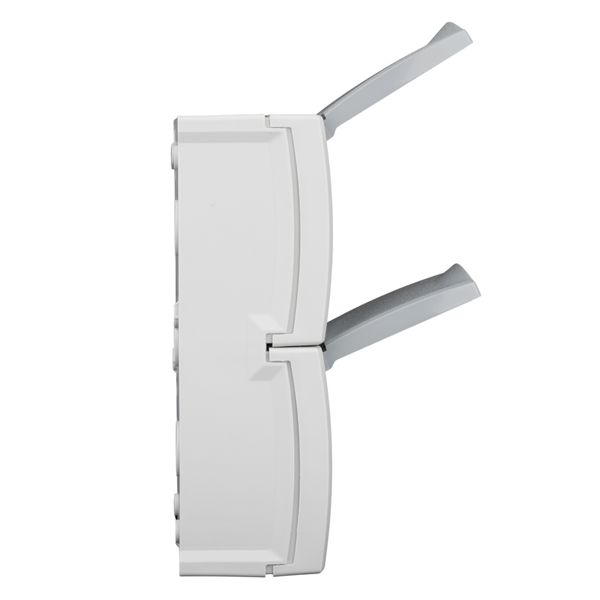 Vertical combi. two-gang pin socket outlet, VISIO IP54 image 4