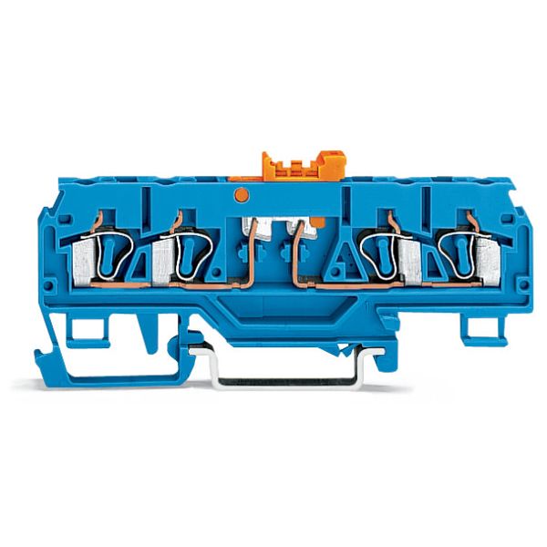 4-conductor disconnect/test terminal block with pivoting knife disconn image 4