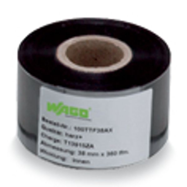 Thermal transfer ink ribbon for TP 298/TP 343 50 mm wide black image 2