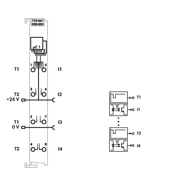 Fail-safe 4-channel digital input 24 VDC PROFIsafe V2.0 iPar yellow image 5